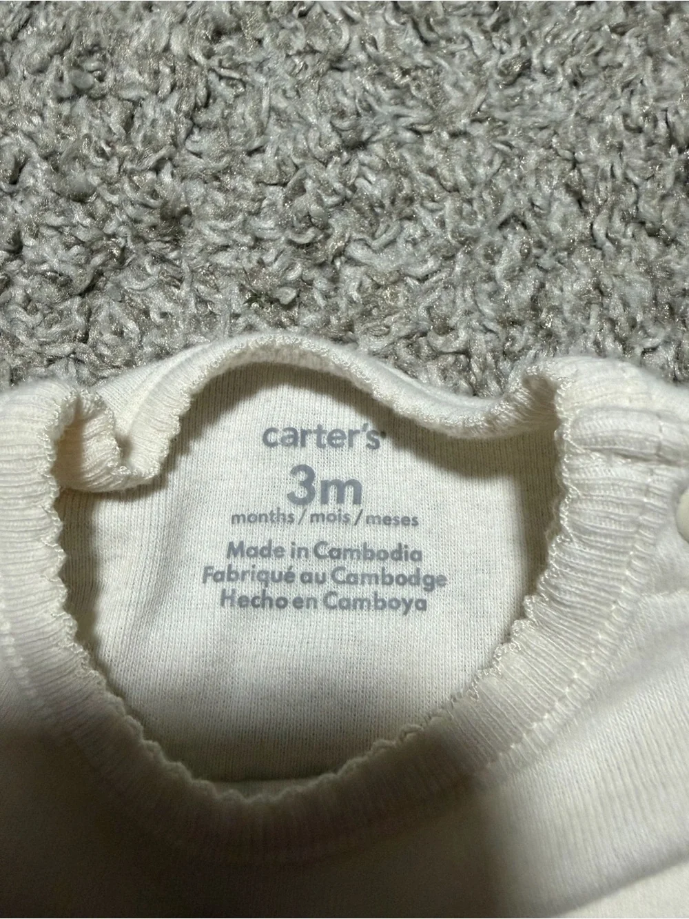 Carter's Cream Bodysuit with Light Blue Tutu Leggings